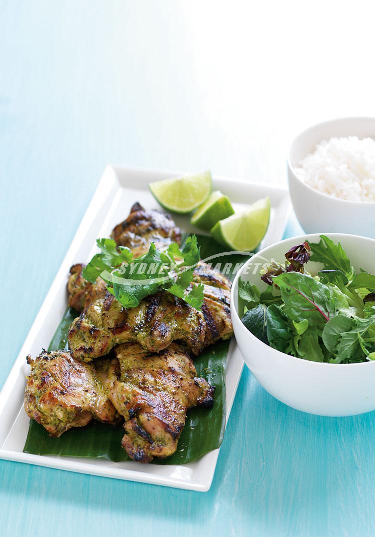 Coriander barbecued chicken
