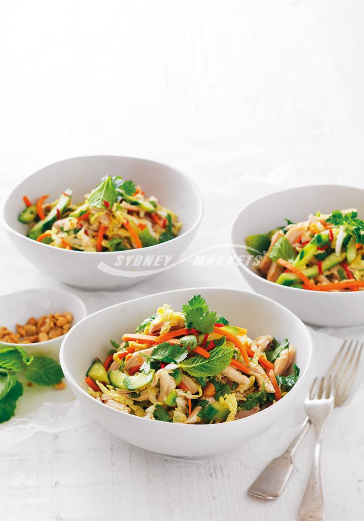 Vietnamese cabbage, carrot & chicken salad